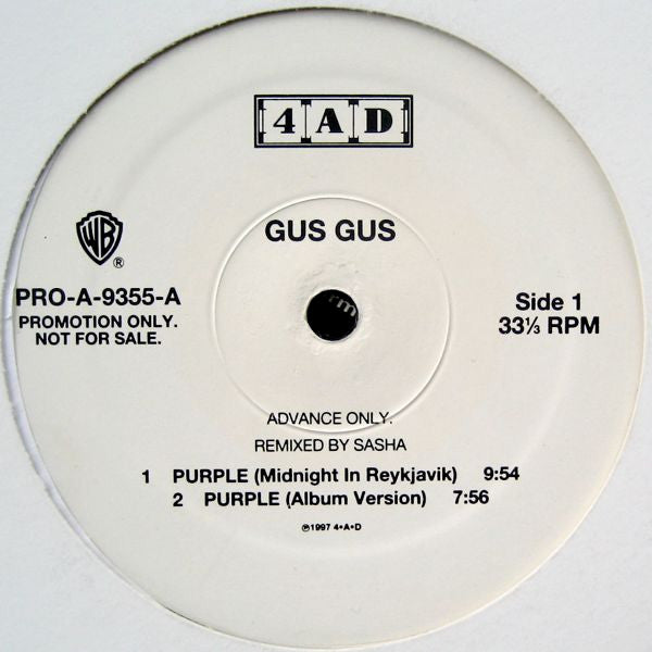 Gus Gus* : Purple (12", Promo)