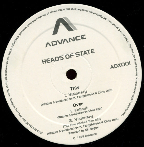 Heads Of State : Visionary / Fallout (12")