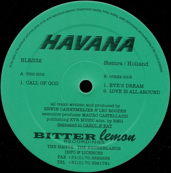 Havana (3) : Call Of God (12")