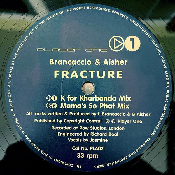 Brancaccio & Aisher : Fracture (12")