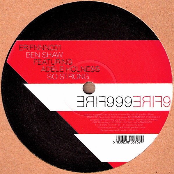 Ben Shaw Featuring Adele Holness : So Strong (12", S/Sided)