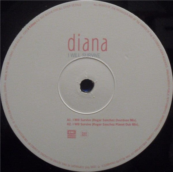 Diana Ross : I Will Survive (The Club Mixes) (12")